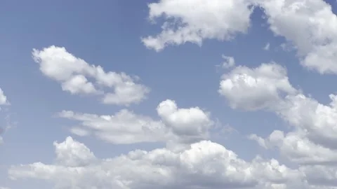 Clouds in the blue sky, unique real time video, great for skies replacement Stock Footage 197572090