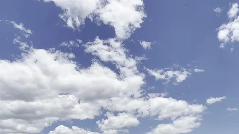 Clouds in the blue sky, unique real time video, great for skies replacement Stock Footage 197572132