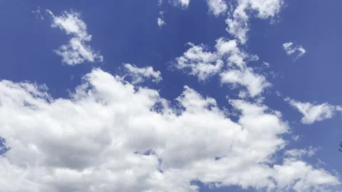 Clouds in the blue sky, unique real time video, great for skies replacement Stock Footage 197572138