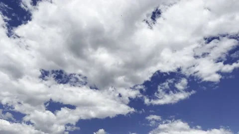Clouds in the blue sky, unique real time video, great for skies replacement Stock Footage 197572196