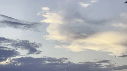 Clouds in the blue sky, unique real time video, great for skies replacement Stock Footage 197572650