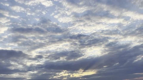 Clouds in the blue sky, unique real time video, great for skies replacement Stock Footage 201113957