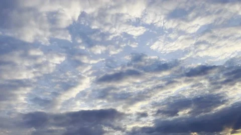 Clouds in the blue sky, unique real time video, great for skies replacement Stock Footage 201113958