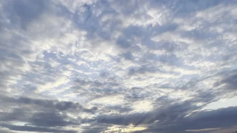 Clouds in the blue sky, unique real time video, great for skies replacement Stock Footage 201113960