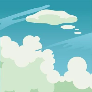 Clouds on blue sky vector design Stock Illustration