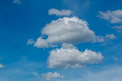 Clouds on a blue sky in Washington. Stock Photos