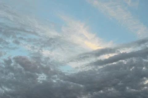 Clouds on blue summer sky background 写真素材