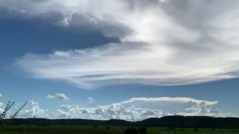 Clouds with bluesky background with mountains Video stock 273787167