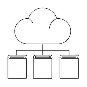 Clouds with books 스톡 일러스트