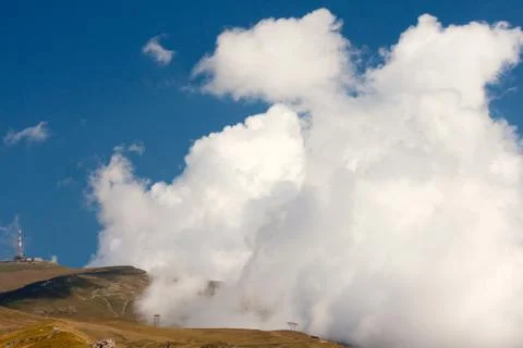 Clouds in bucegi mountains, romania Stock Photos