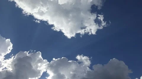 Clouds Building Before Storm with Sun Rays Stock Footage 201100797