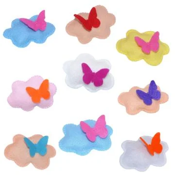 Clouds with butterfly Stock Photos