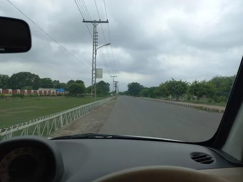 Clouds in the car. Stock Photos