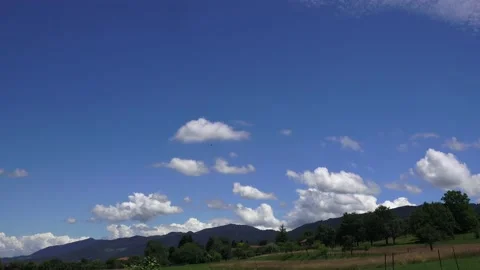 Clouds changing shapes in the countryside Video stock 133423553