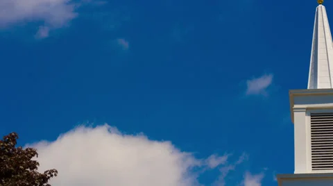 Clouds with Church Steeple Timelapse Vidéo 39501663