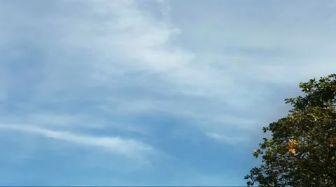 Clouds Cloud-drift Run away Time-lapse scene on the deep blue sky Stock-Footage 22027722