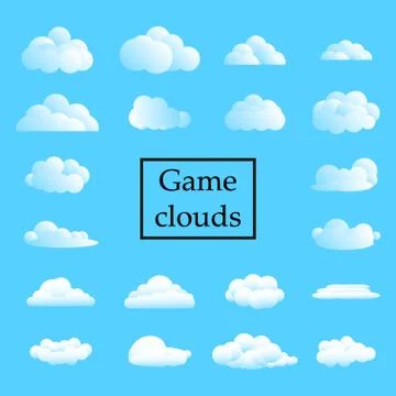 Clouds. Cloud vector. Cloud Icon Vector. Cloudy sky. Clouds blue sky. Cloud Stock Illustration