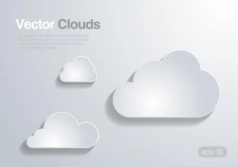 Clouds collection. cloud computing concept. vector. 스톡 일러스트