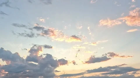 Clouds in colorful evening sky during sunset outdoors. timelapse Video stock 316254779