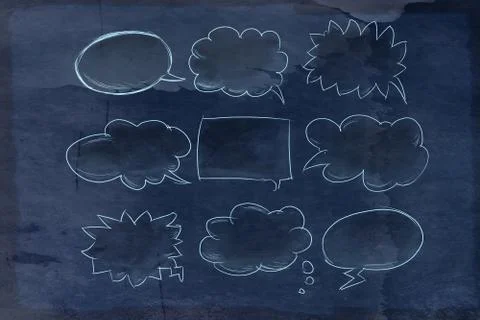 The clouds of the comics Stock Illustration