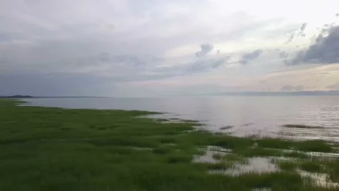 Clouds coming in during sunset 動画素材 136420570