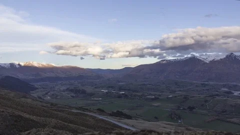 Clouds coming in with sunset in the mountains 4k Stock Footage 85228778