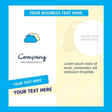 Clouds  Company Brochure Template. Vector Busienss Template 스톡 일러스트