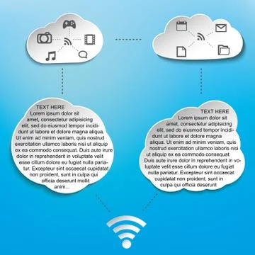 Clouds Concept Design Stock Illustration