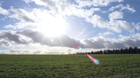 Clouds in the countryside Stock Footage 78031550