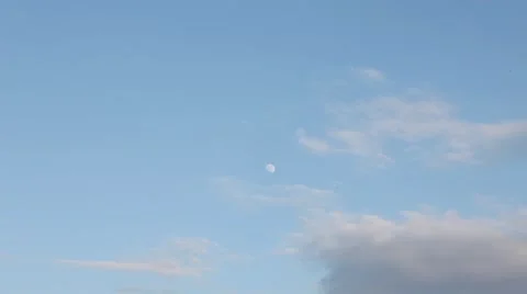 Clouds cover the moon Stock Footage 3074542