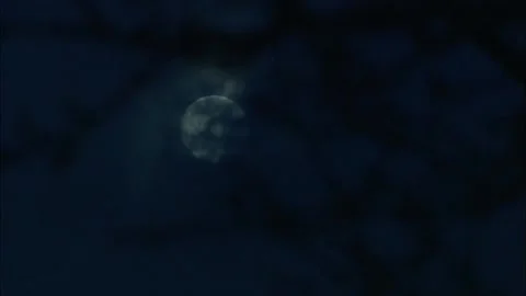 Clouds cover the moon Stock Footage 235280036