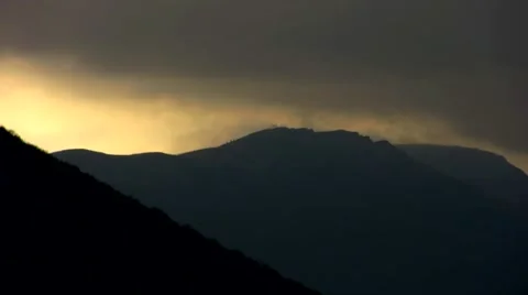 Clouds covered the mountain Stock Footage 68809108