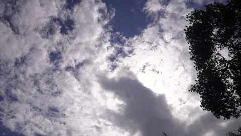 The clouds covered the sun,The sun shines through the clouds Stock Footage 132283999