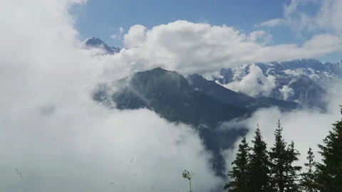 Clouds covering the Bernese Alps Stock Footage 219028586