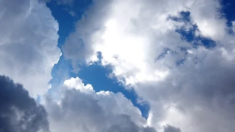 Clouds Covering the Blue Sky Stock Footage 125906155