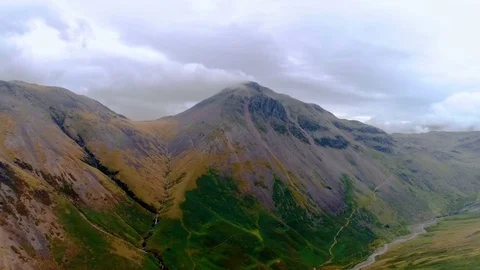 Clouds crashing into the Mountain, Aerial View Video stock 78698355