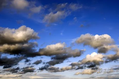 Clouds Cumulus rain clouds thunderclouds approaching thunderstorm Brandenburg Stock Photos