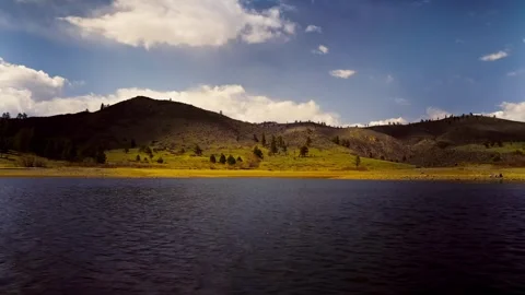 Clouds Dance Over a Colorado Mountain Lake in This Timelapse Stock Footage 246561516