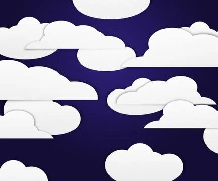 Clouds on dark background Stock Illustration