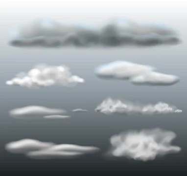 Clouds in dark sky Stock Illustration