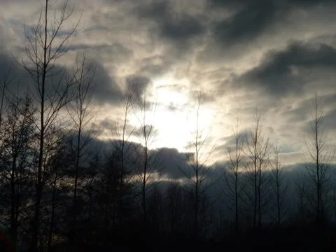 Clouds dark winter 写真素材