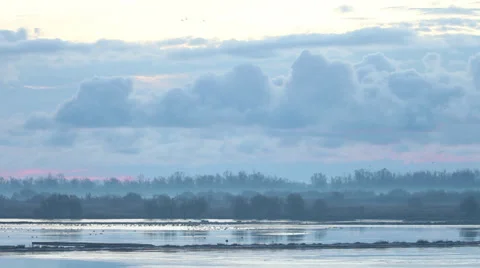 Clouds at dawn Stock Footage 34285559