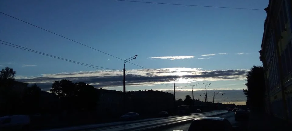 Clouds at dawn Stock Photos