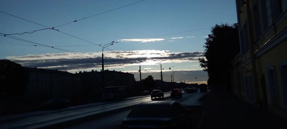 Clouds at dawn Stock Photos