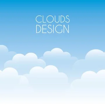 Clouds design over sky background vector illustration Illustrazione stock