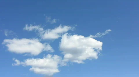 Clouds dispersing in the blue sky  Stock-Footage 664778
