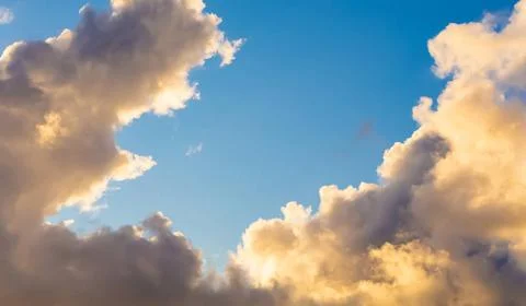 Clouds in dramatic blue sky Cirrus and Stratus clouds in dramatic blue sky... Stock Photos