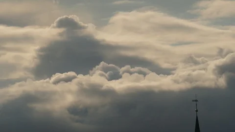 Clouds. Dramatic  sky, Germany Stock Footage 117161426