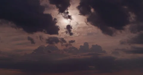 Clouds Drift Dusk - 6K Stock Footage 245380230