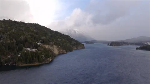 Clouds Drift Over Lago Perito Moreno in Argentina's Patagonia Stock-Footage 334157782